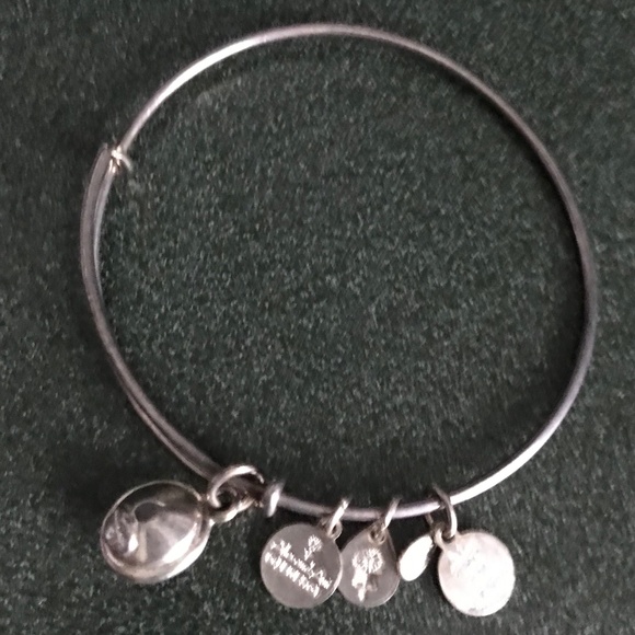 Alex and Ani Expandable Wire Bracelet Pink Charm - Picture 16 of 16